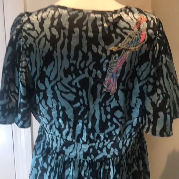 “TOPSHOP” for “LAURA” 80’s Embroidered Dress. - Picture 8 of 13